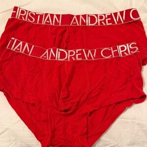 Andrew Christian Bold Red Briefs (set of 2)